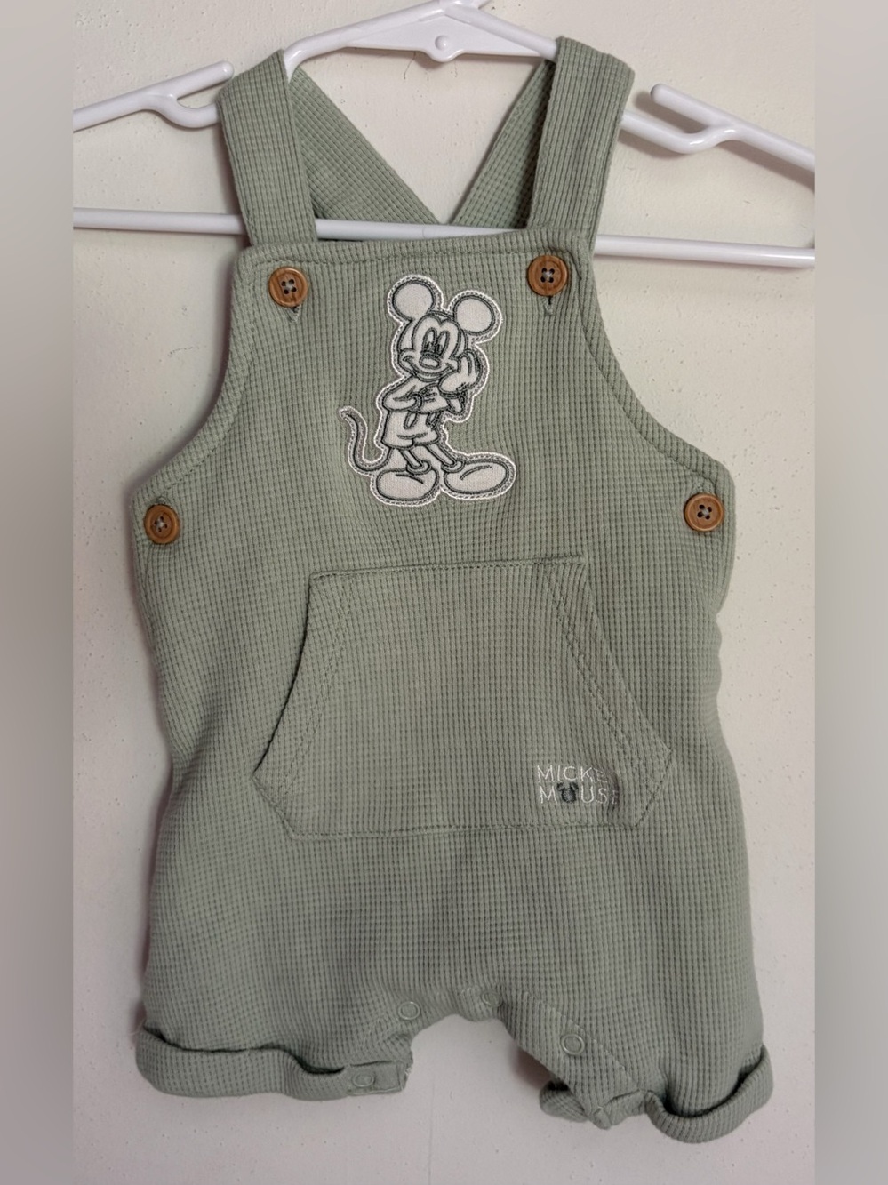 Disney Baby Mickey Mouse Waffle Knit Overalls